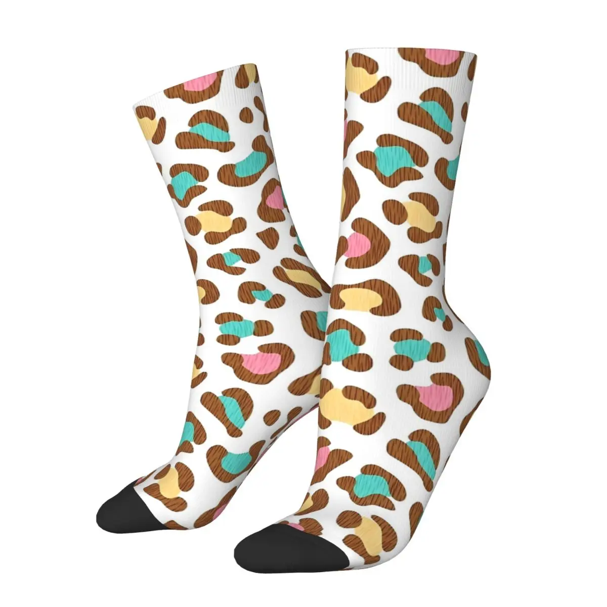 Happy Funny Male Men Socks Harajuku Leopard Ice Cream Sock Sport Women Socks Spring Summer Autumn Winter