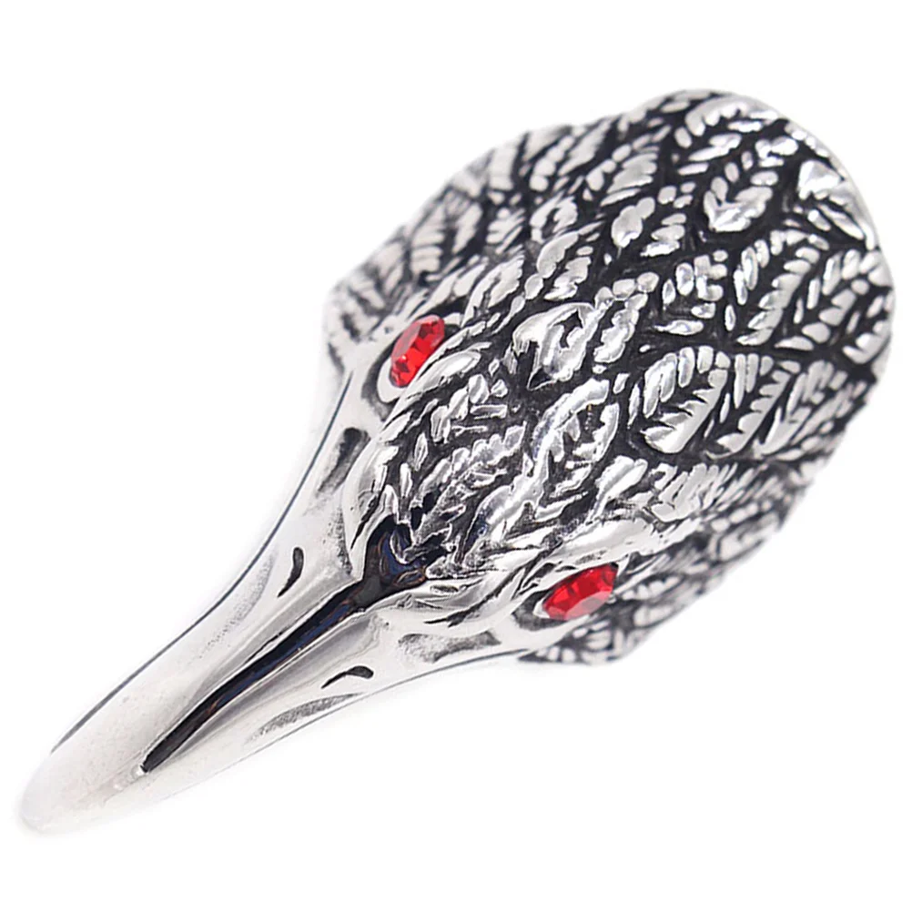 

Hand Silver Men Rings Vintage Thumb for Male Finger Metal Jewelries Stainless Steel Nightclub Man