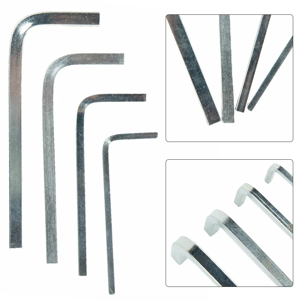 Hand Tools Wrench Chromium Vanadium Steel For Tightening Inner Corner 3-6mm 4 Point Screwdriver Set Silver High Quality
