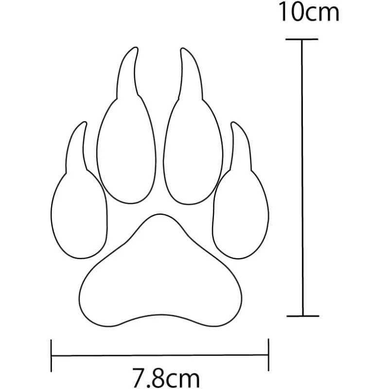 Black Howling Wolf Silhouette Paw Print Waterproof Sticker for Car,Motorcycle,Camping,RV,4x4 Cool Decor