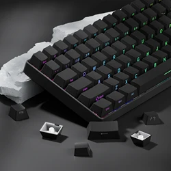 136-toetsen Zwart Wit Zijverlichting Shine Through Backlit keycaps PBT Double Shot Keycaps OEM-profiel voor MX Switch Mechanisch toetsenbord