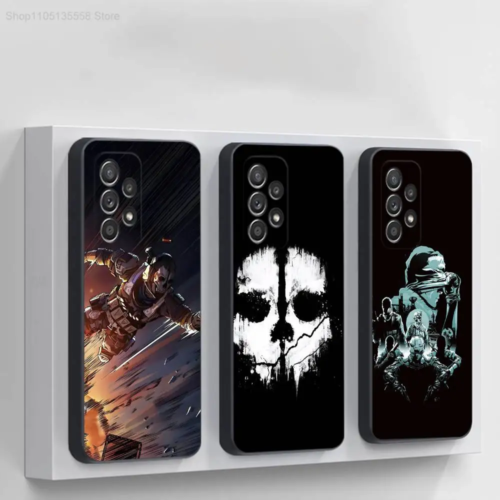 COD Call Of Duty G-Ghosts حافظة هاتف لهاتف سامسونج S 25,24,23,22,30,21,10,9,Ultra,Plus,Lite,FE,4,5G حافظة ناعمة سوداء