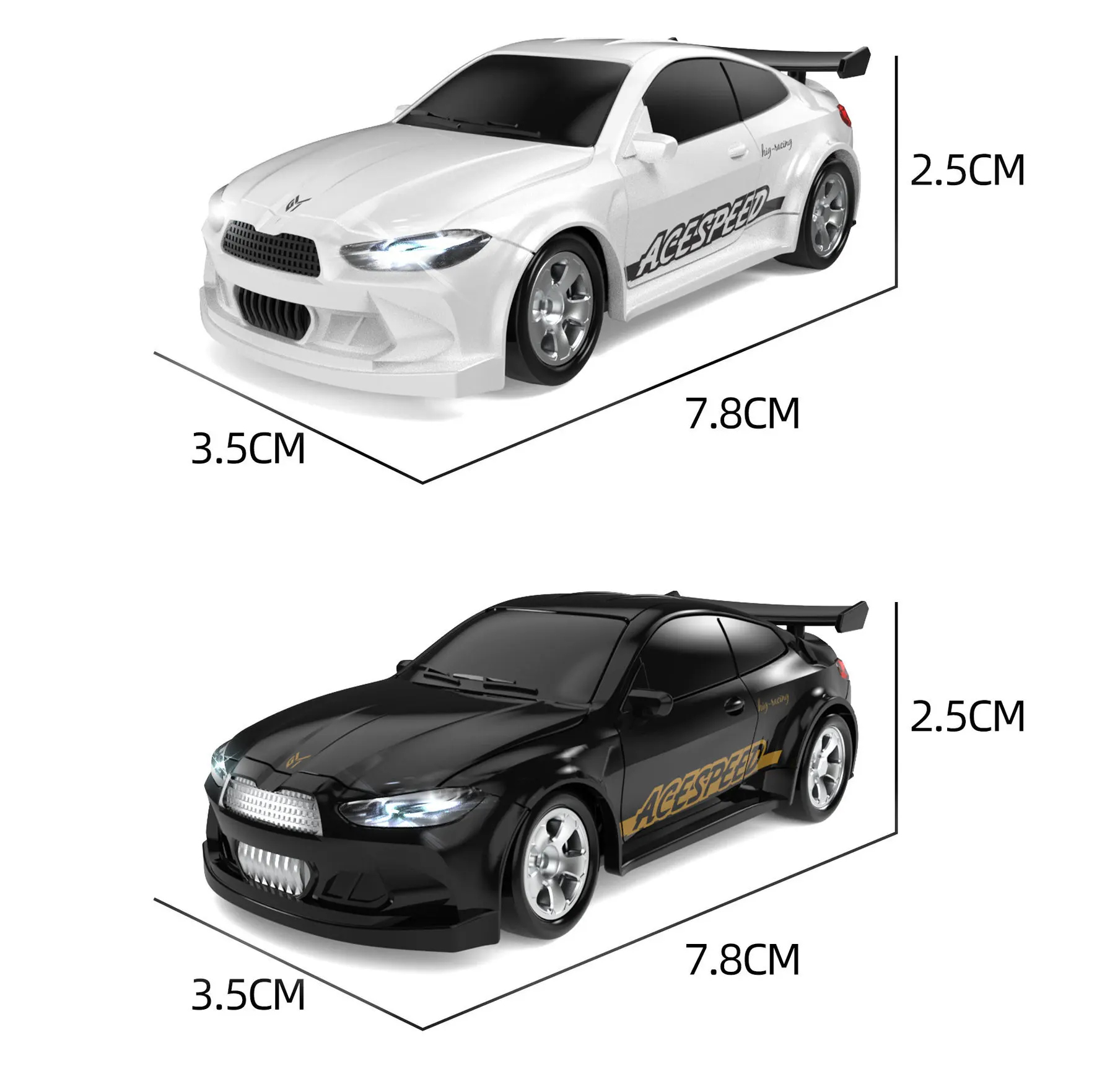 New 4WD 2.4GHZ RC Simulation Mini Drift Car Palm Racing Model Desk Toys 1/64 Scale Remote Control Car Gift for Children Boys.