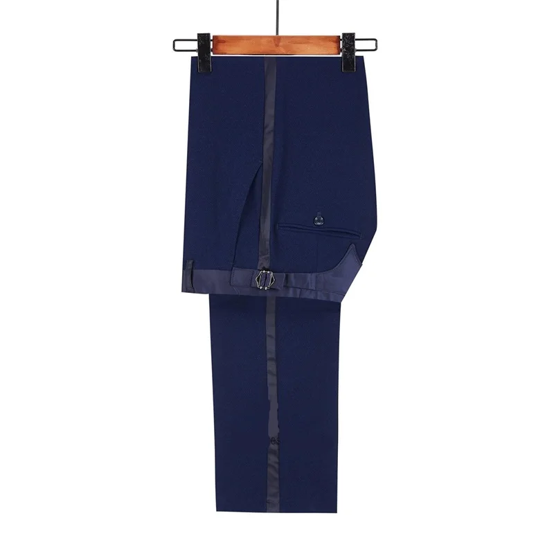 Completi da uomo blu Navy per matrimonio smoking da sposo formale 2 pezzi Blazer + pantaloni giacca da festa su misura con un bottone cappotto maschile