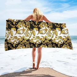 High-end Luxury European Design Beach Towel Microfiber Large Absorbent Travel Towels for Men Women and Child Household Towel