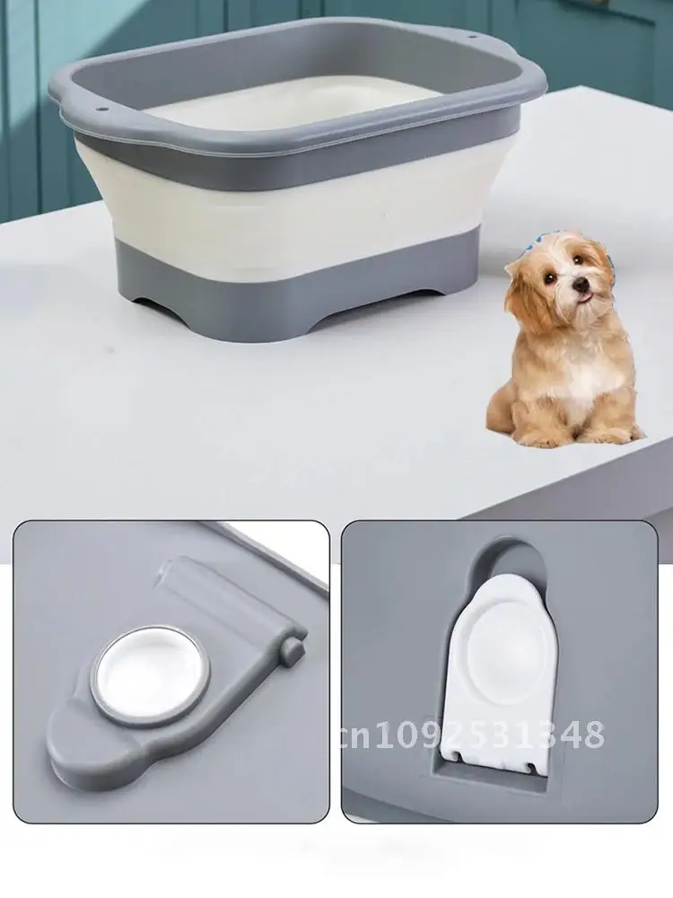 Pet bathtub, special bathtub for cats, cat bathtub, anti-running cat washing basin, foldable bath tub for small dogs