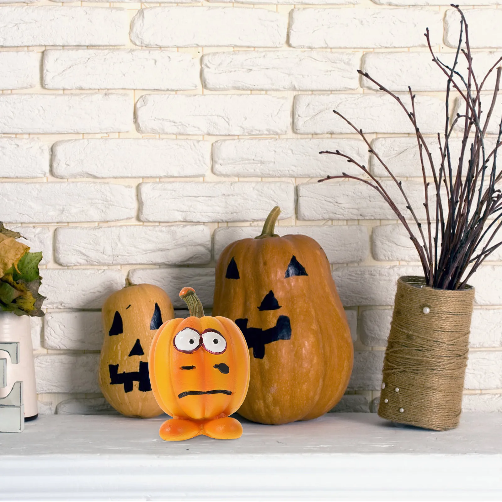 

Pumpkin Decoration Resin Halloween Table Centerpiece for Home Classroom Desk Dining Table Party Festive Atmosphere Accents