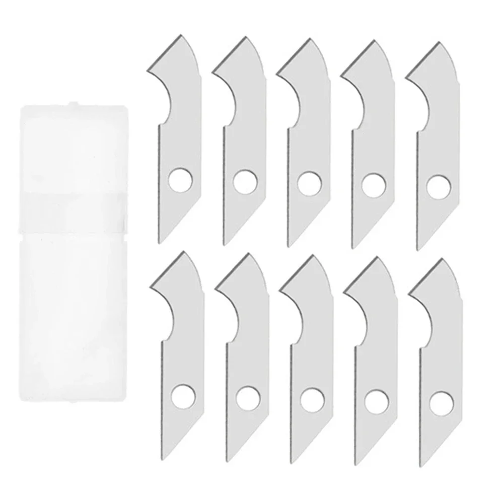 10Pcs Hook Blade PVC Acrylic Board Plastic Cutting Tool Replacement Blades For Cutting Wood Acrylic Sheet Plastic Paper 45*10mm