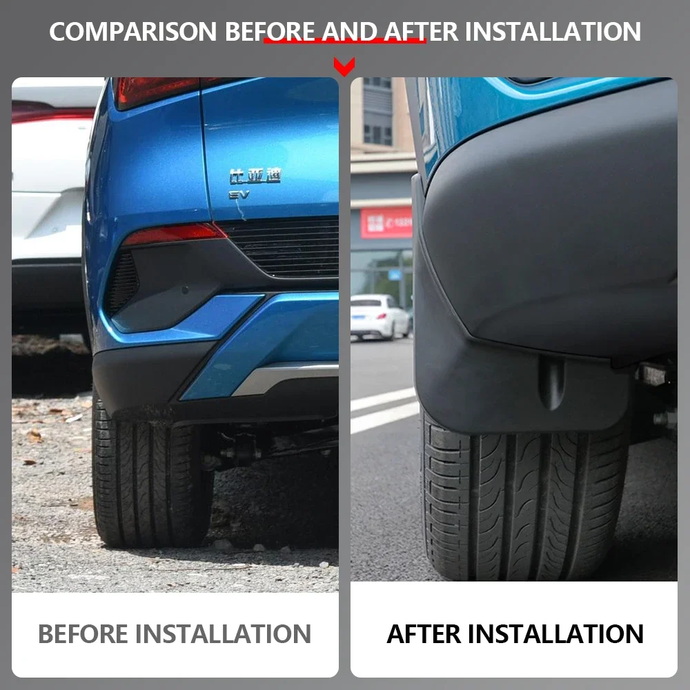 Car Mud Flaps Car Mudflap for BYD Atto 3 Yuan Plus Atto3 2021 2022 2023 Mudguard Splash Guards Fender Mudflaps Auto Accessories