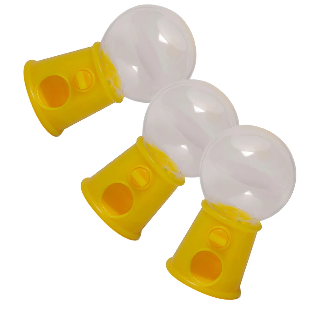 

3 Pcs Candy Vending Machines Kids Money Bank Plastic Gumballs Child Toy Small Size Lightweight Store Compact Design
