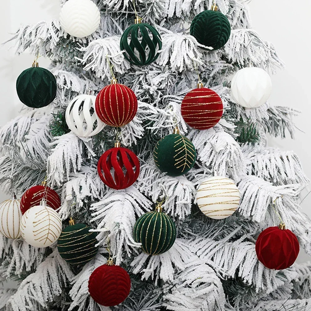 

12pcs 6cm Christmas Balls Exquisite Champagne Decorative Ball Christmas Tree Hanging Ornament Christmas Holiday Party Decor