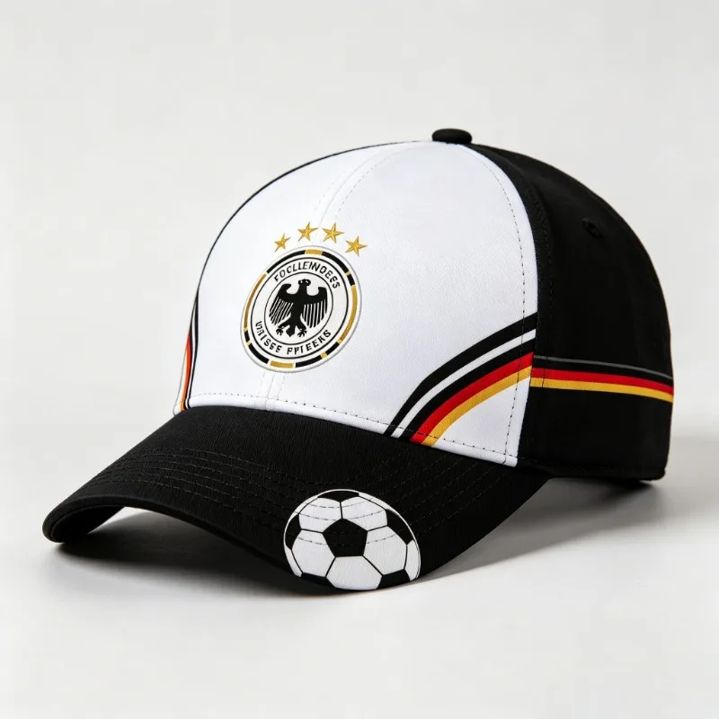 2026 Germany Style Football 3D Print Baseball Cap, One Size Sport Hat with Eagle Logo
