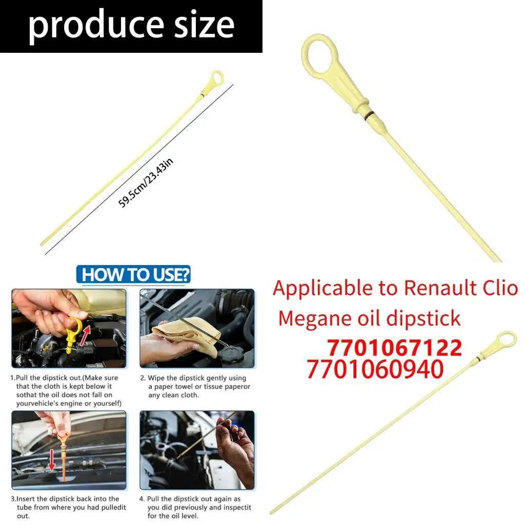Auto Replacement Parts Oil Gauge Level Dip Sticks 7701060940 for Select Model