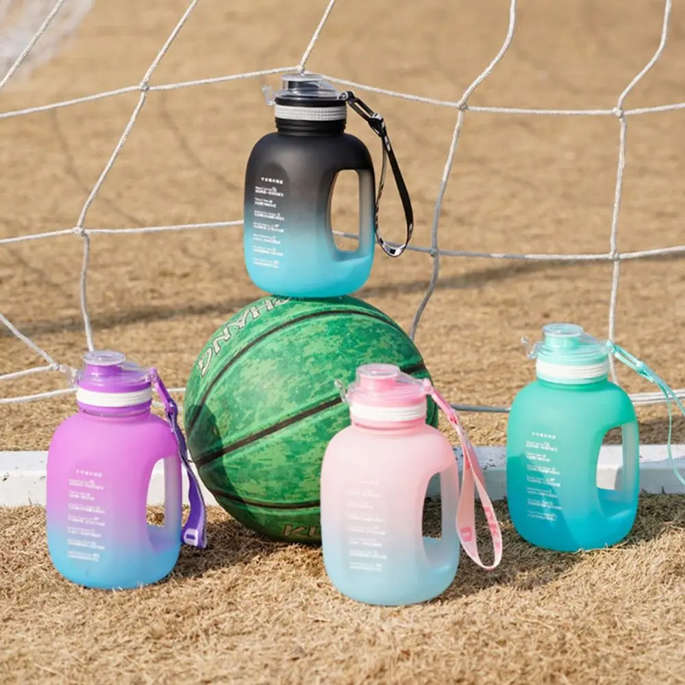 1.2L Sports Water Bottle Gradient Color Large Capacity Big Ton Ton Barrel Easy To Clean Food Grade Travel Kettle Outdoor