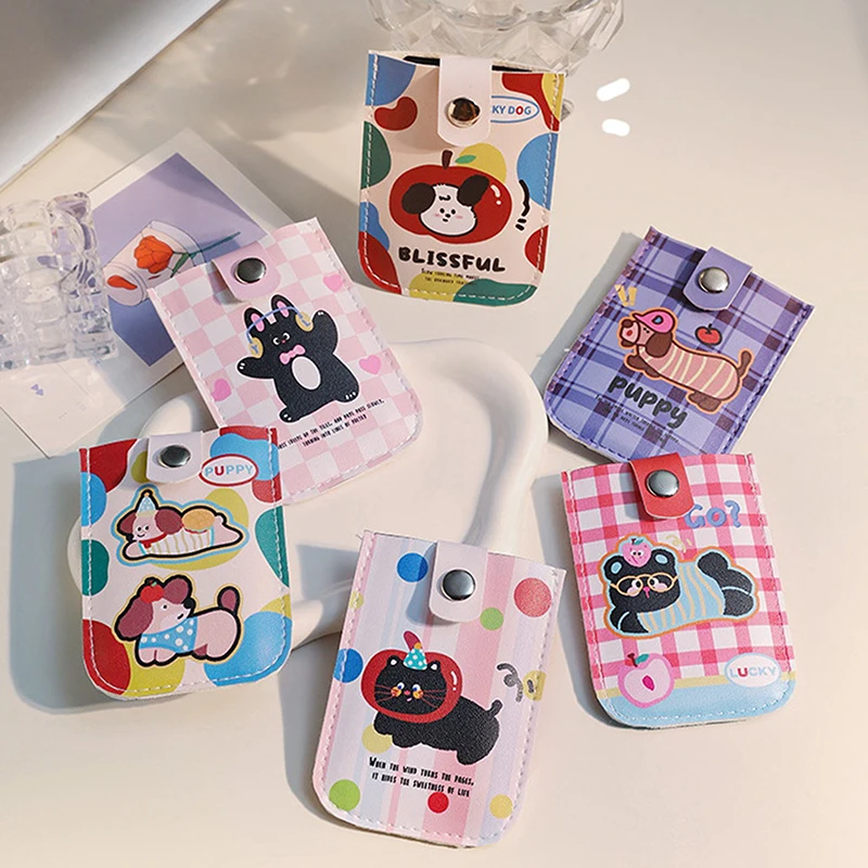 Bolso con bolsillos para tarjetas laminadas, estuche extraíble oculto para tarjetas de visita, tarjetero de identificación de cuero PU a la moda, Mini billetera para mujer