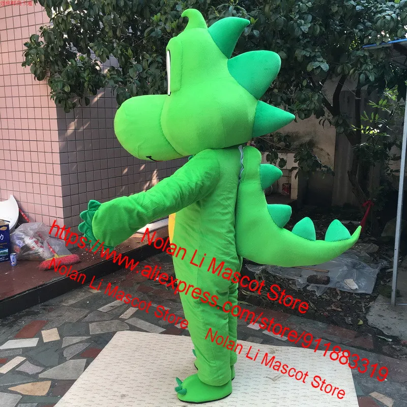 Disfraz de Mascota de dinosaurio verde personalizado, juego de rol, fiesta de cumpleaños, Bola de maquillaje, Carnaval, regalo de vacaciones, nuevo, 985