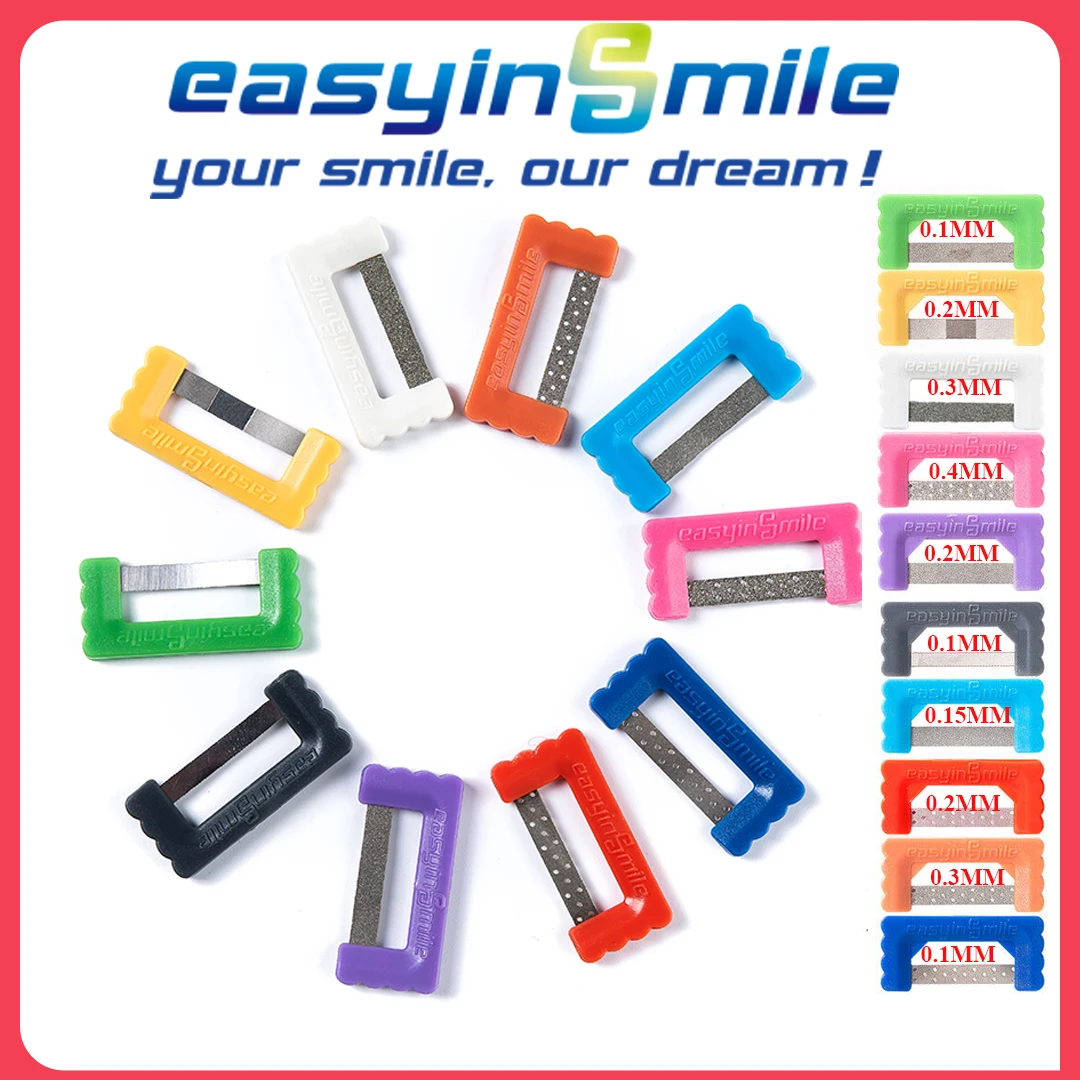 Easyinsmile Dental Orthodontic IPR/IR Polishing Strips Interproximal Enamel Reduction Saws Abrasion Finishing Strips 10Sizes