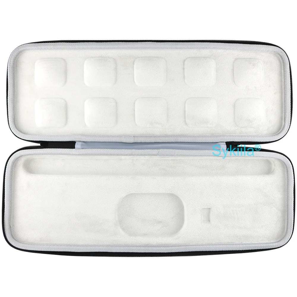 Carrying Case for Logitech MX Keys S Plus for Mac Keyboard Storage Bag Shockproof EVA Hard Case Bag Portable Shell Zipper Black