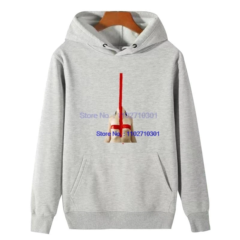 Camisetas Gráficas Sexy com Cruz Invertida, Casuais e Unissex, Moletons com Capuz de Algodão, Suéteres Grossos de Inverno, Hoodies de Fleece
