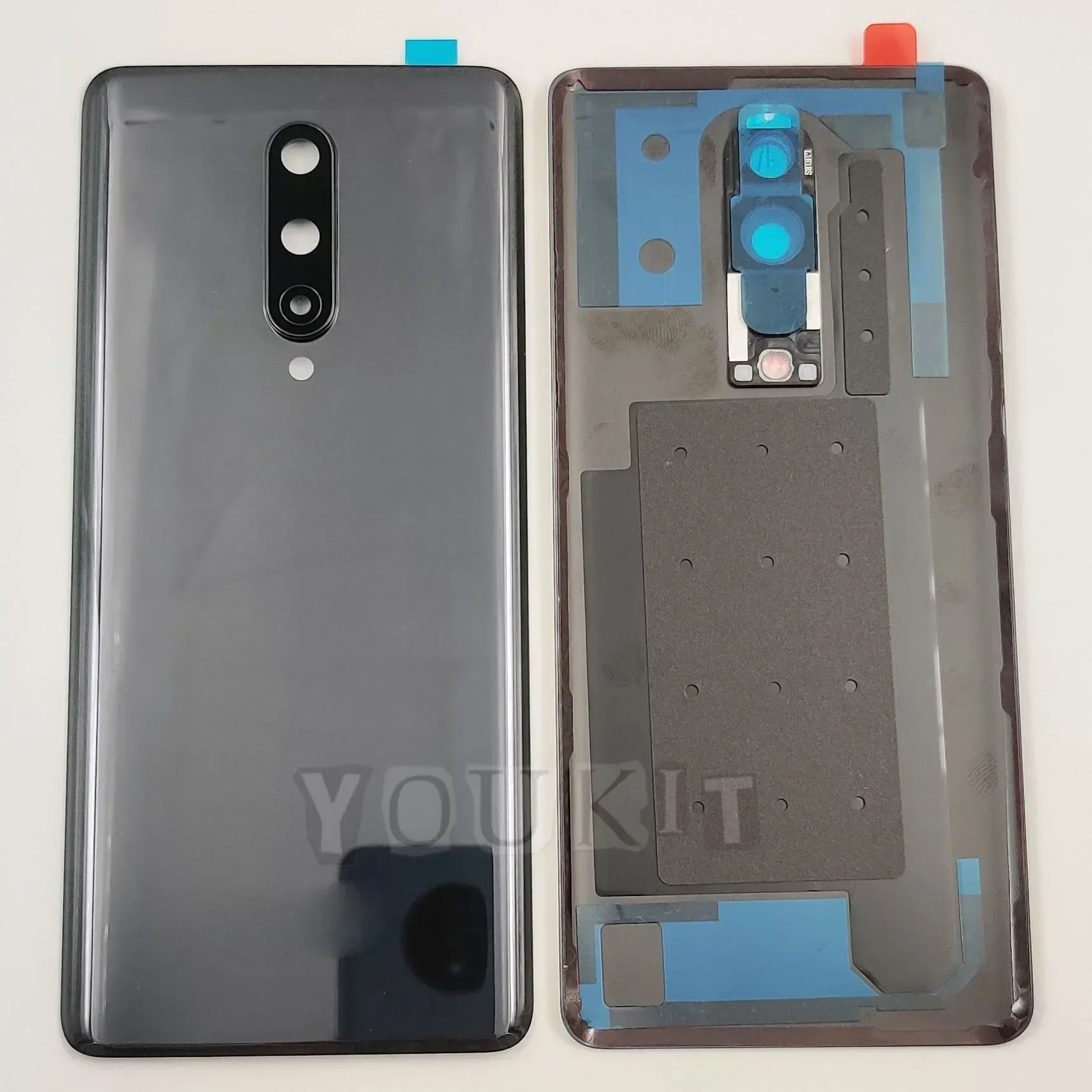 Gorilla Glass Back Door Lid For OnePlus 8 Battery Cover Hard Rear Housing Panel Case Shell + Camera Frame Lens Adhesive