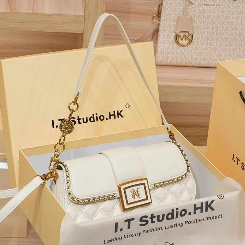 Light Luxury Brand Women's Single Shoulder Underarm Bag for Autumn and Winter 2025, Designer High-End Fashion Crossbody Bag