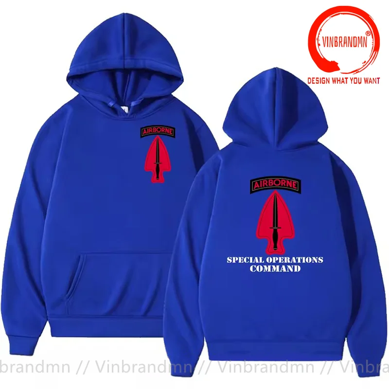 US Army Airborne Special Operations Command Hoodie Sweatshirt Military Army Hoody Hoodies Fashion Pullover Sweatshirts Hooded
