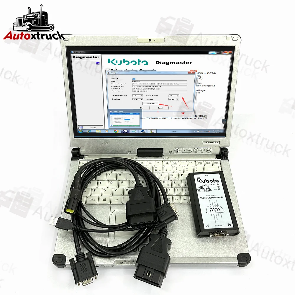 

For KUBOTA Diagmaster Takeuchi Diagmaster Agricultural Machinery Tractor Truck Kubota DIAGNOSTIC KIT CFC2 Laptop