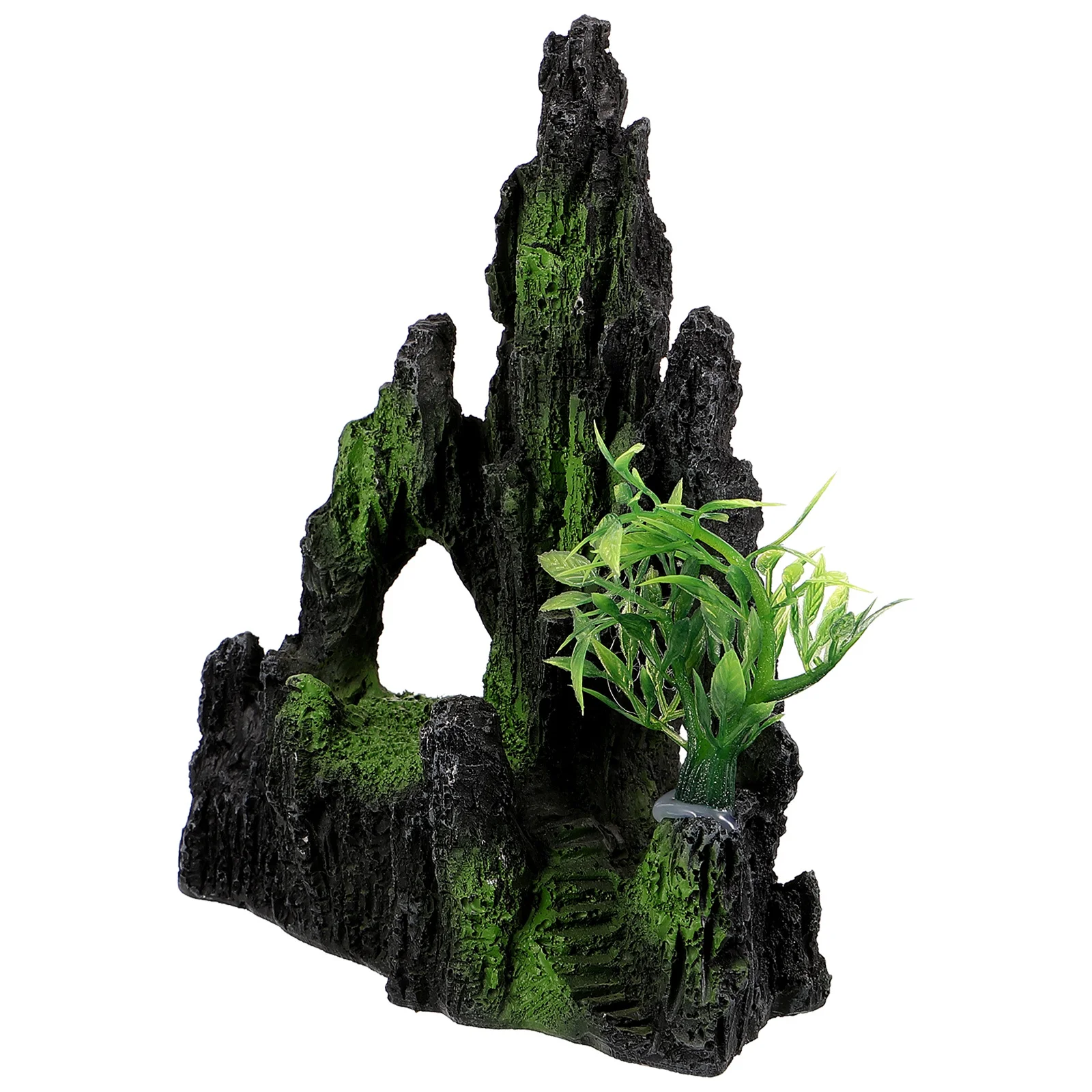 

Fake Mountain for Fish Tank Aquarium Decoration Resin Landscape Ornament Realistic Aquatic Mountain Safe Fish Tank Decor