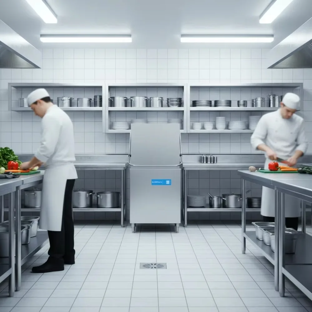 Super-win 9.7KW Stainless Steel Commercial Dishwasher Electric Freestanding Full-Integrated Control for Hotel Restaurant