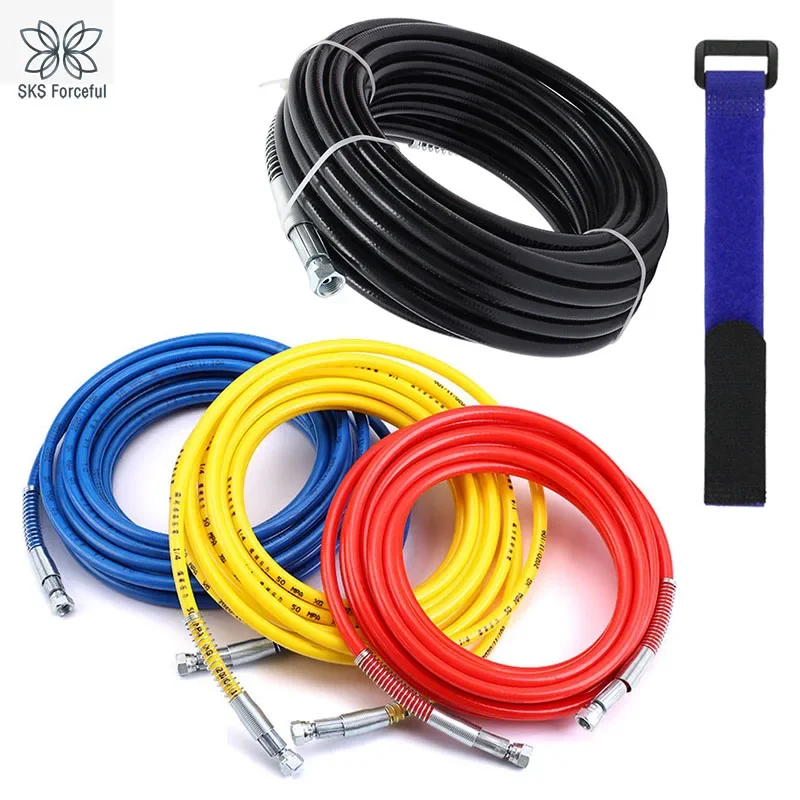 

Customizable Multipurpose High pressure hose BSP 1/4 interface Spray Hose Airless Hose For Sprayer Gun Water Pipe 4 colors