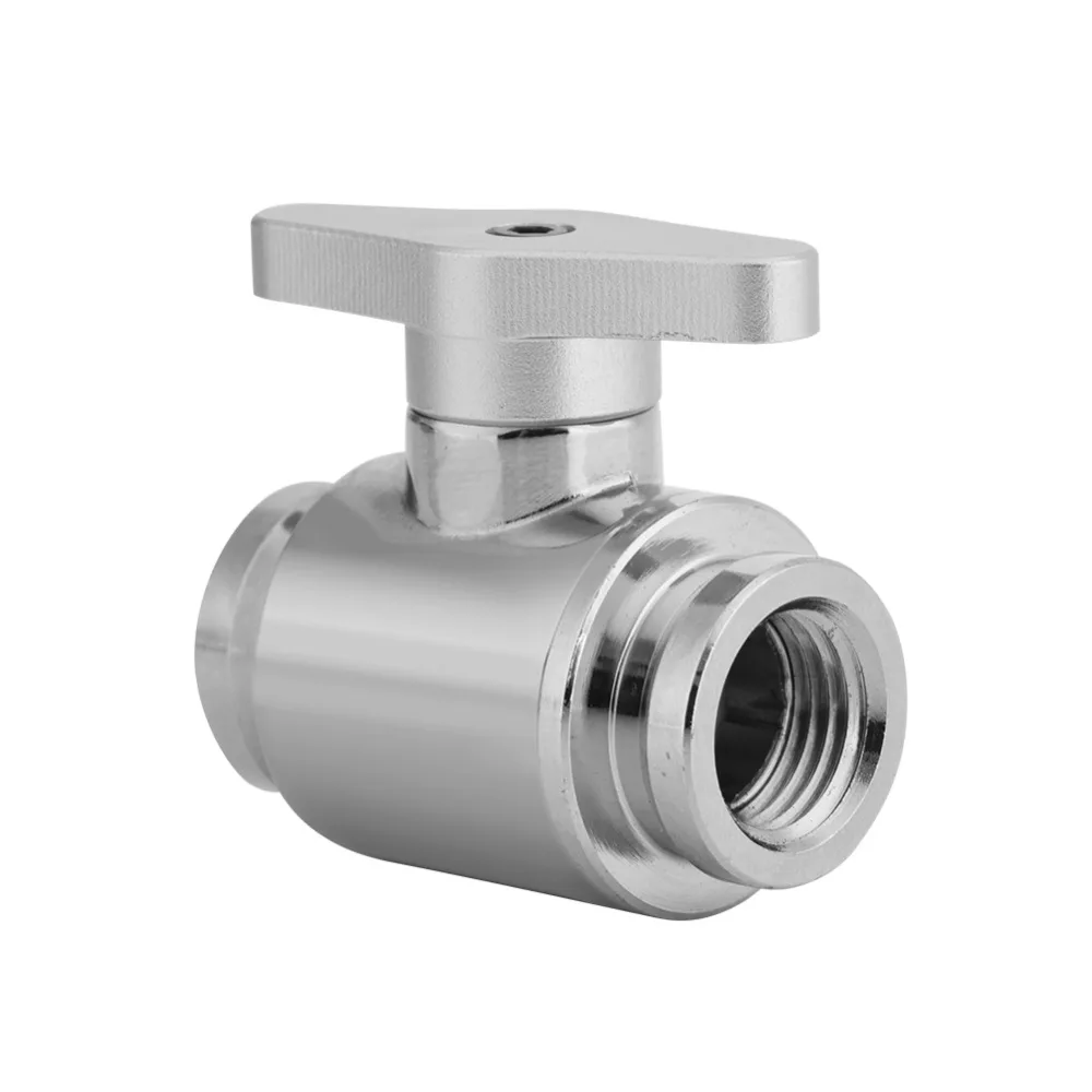 Durable G1/4 Internal Thread Stop Valve Silver Handle Precise Water Ball Valve Internal Thread Valve Rigid Tubing