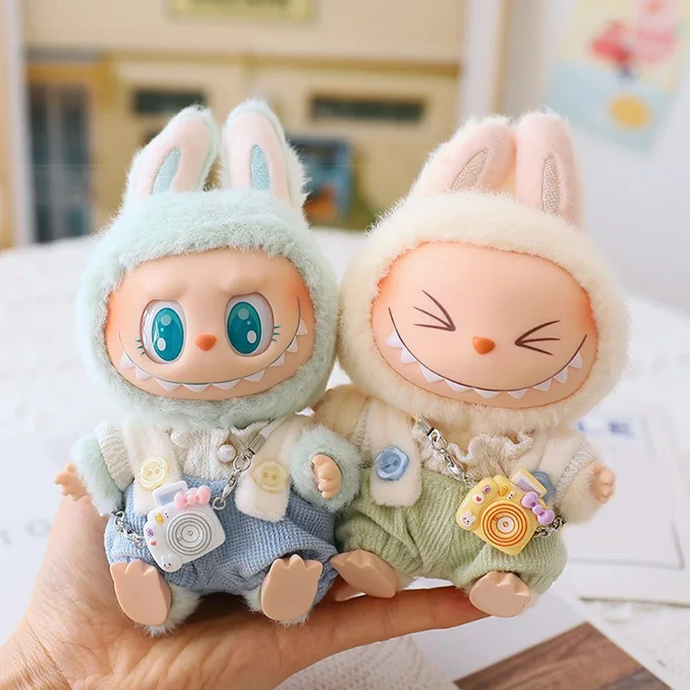 かわいい人形服 カワイイ キャンディーカラー オーバーオール 帽子セット 衣装 人形アクセサリー 17cm ラブラブ V1/V2/V3 人形服 帽子 ギフト
