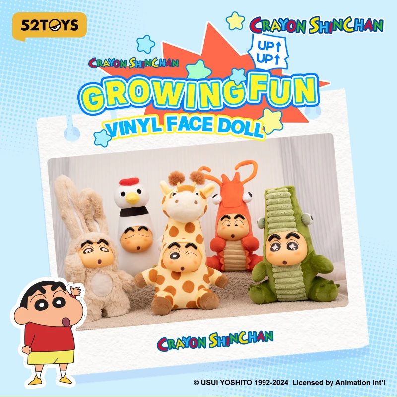 

52TOYS Crayon Shinchan Growing Fun, Vinly Face Doll, Mystery Box, Action Figure random Collectible Toy Desktop Decoration Gift