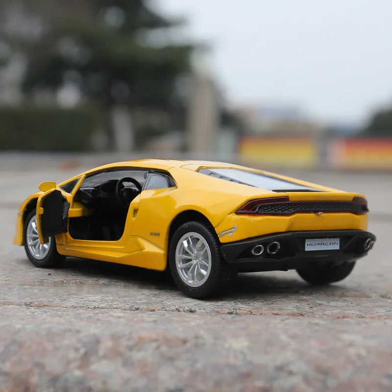 1:36 lamborghini huracan roda alemanha touro logotipo diecast super esporte carro modelo de metal puxar para trás veículo liga brinquedo