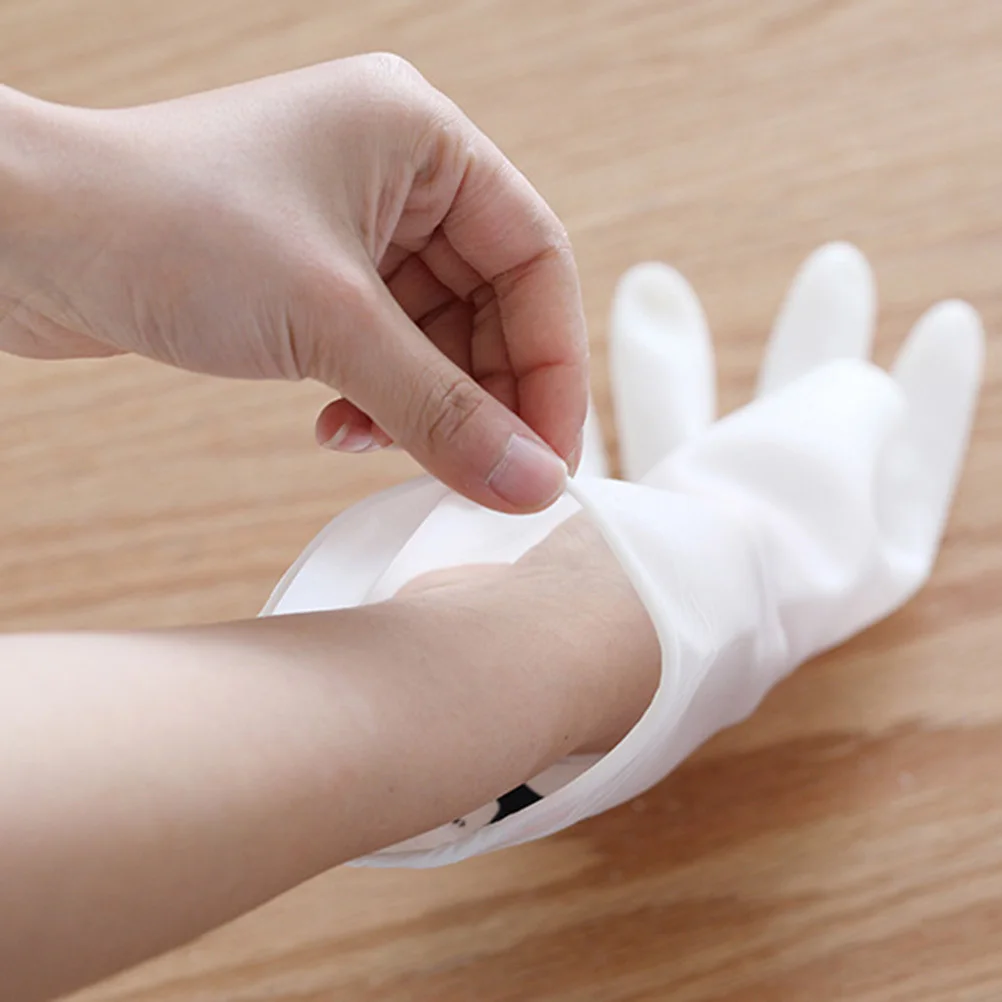 

1 пара многоразовых полупрозрачных водонепроницаемых перчаток из ПВХ для мытья посуды и бытовых задач, кухонные перчатки