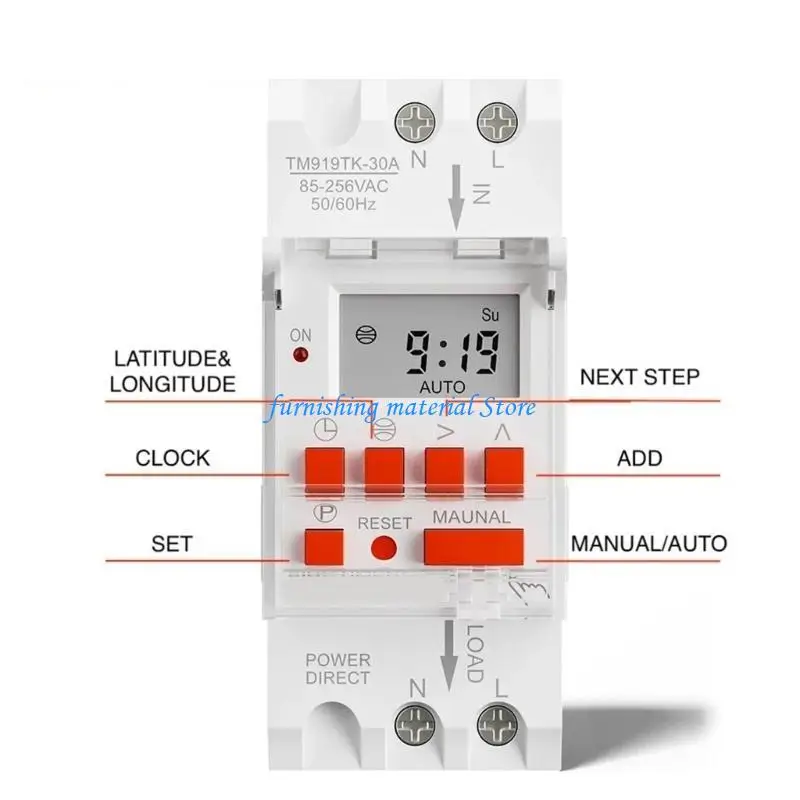 Y5GD Programmable Electronic Timer Switches Sixteen -30amp Digital Timer Control Switches untuk Home & Office Energy Saving