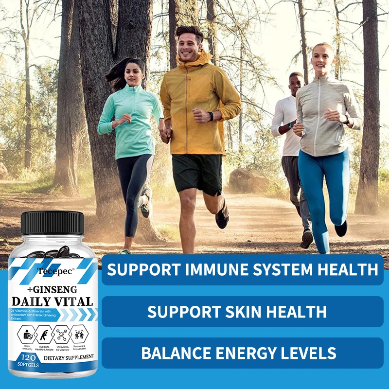 Ginseng Extract Capsules - Support Immunity, Energy, Fatigue and Stress Relief, and Mental Focus