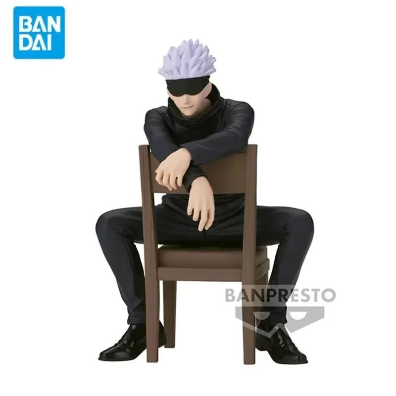 In Stock Bandai Original Genuine Banpresto Break Time Jujutsu Kaisen  11cm Gojo Satoru with Chair Anime Figures Toy Hoilday Gift