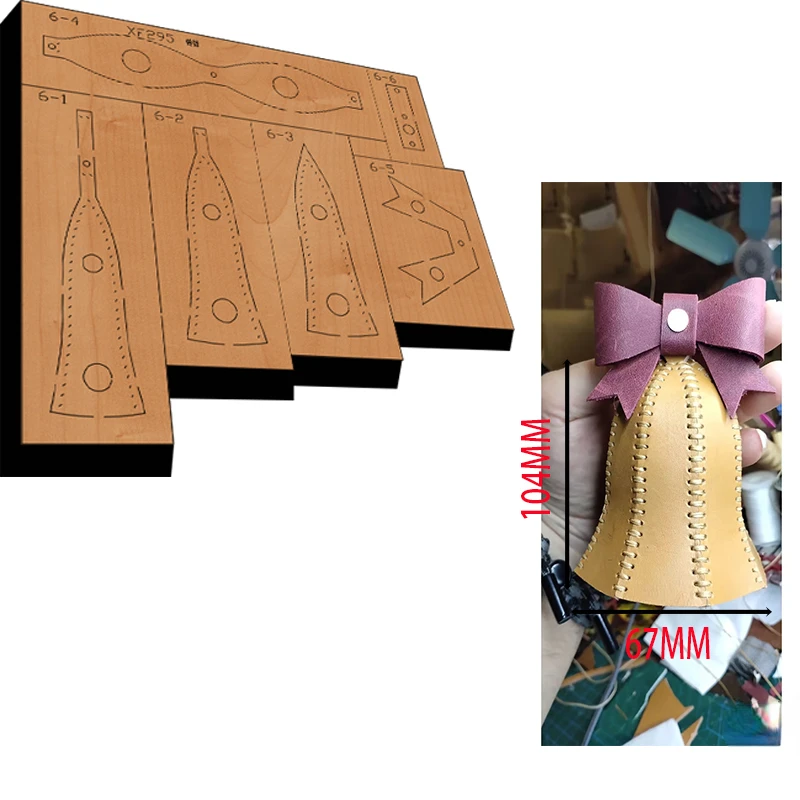 

New Japan Steel Blade Wooden Die Bell die Leather Craft Punch Hand Tool Cut Knife Mould leather stitching tools