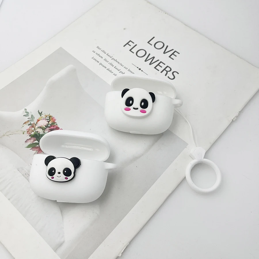 Чехол для наушников с рисунком панды для Sennheiser CX True Wireless/Plus SE/CX 500BT/MOMENTUM 3/4/CX400TW1C CX200TW1, силиконовый чехол