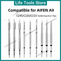Soldering Iron Tips Compatible Jbc Sugon Soldering Station Solder Iron Tips For Aifen A9 C115 C210 C245 Soldering Handle