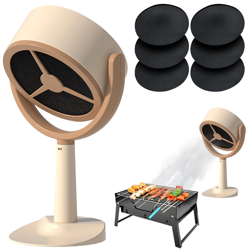 

Portable Range Hood Adjustable Angle Desktop Range Hood Rechargeable/USB Plug Mini Suction Cooker Hood for Indoor BBQ Hot Pot