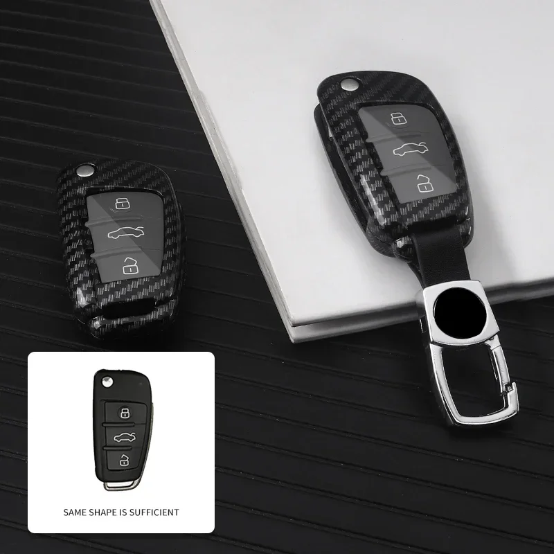 

Fashion Carbon Fiber Car Key Case Bag For Audi A3 A1 8P 8L A4 A5 B6 B7 A6 A7 C5 C6 4F Q5 Q3 Q7 Q8 TT S3 S4 S6 RS Accessories