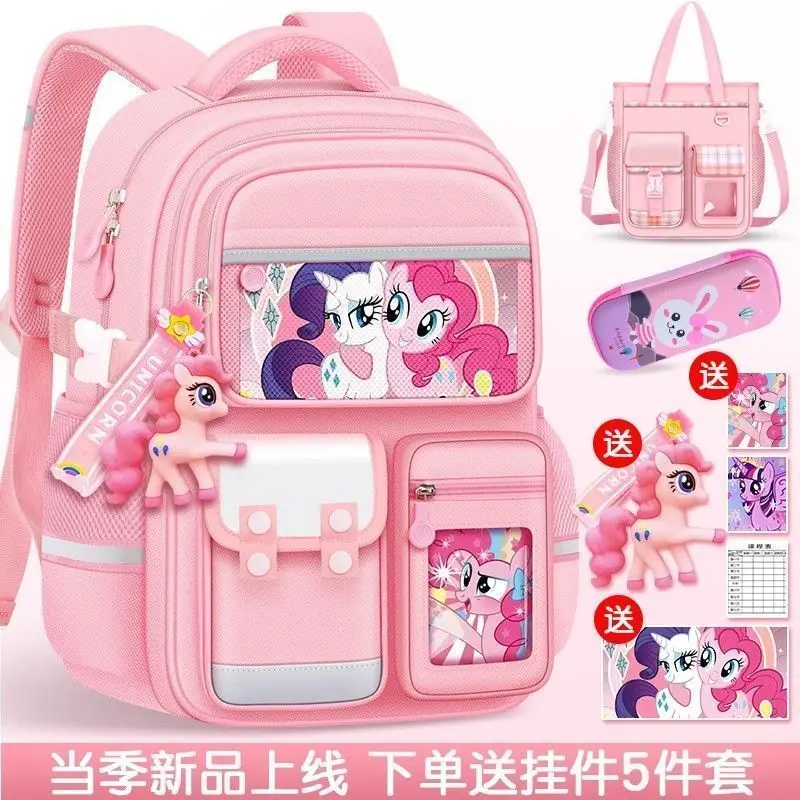 mochila-leve-de-grande-capacidade-premium-colecionavel-com-personagens-de-anime-my-little-pony-pinkie-pie-e-twilight-sparkle