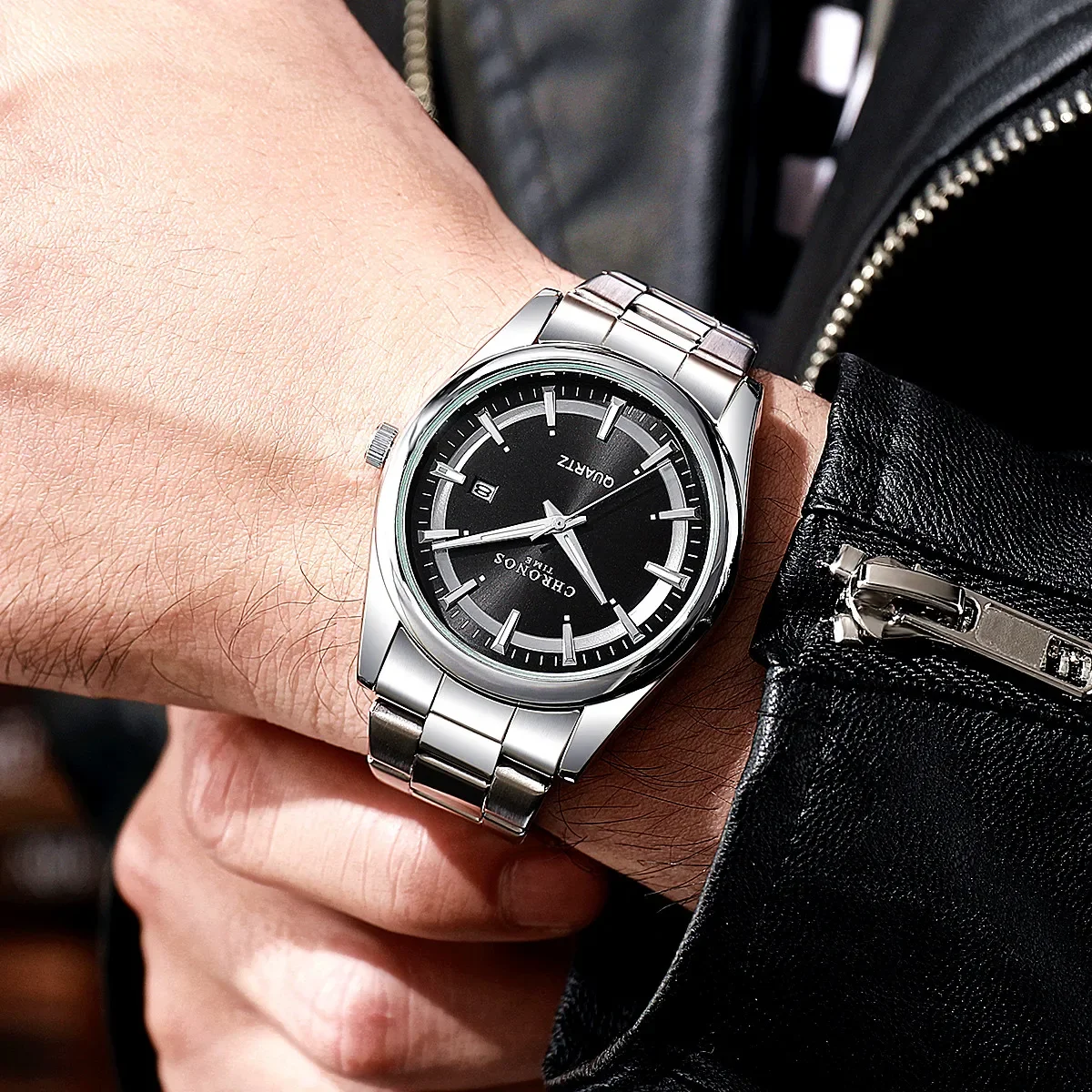 Men's Luxury Quartz Watch with Date Function