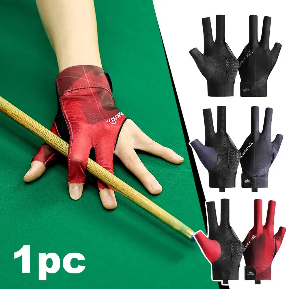 Billiards Glove Adjustable Quick-Dry Breathable Anti-slip Glove Training Billiard Gloves Portable Snooker Accessories Billi B4F9