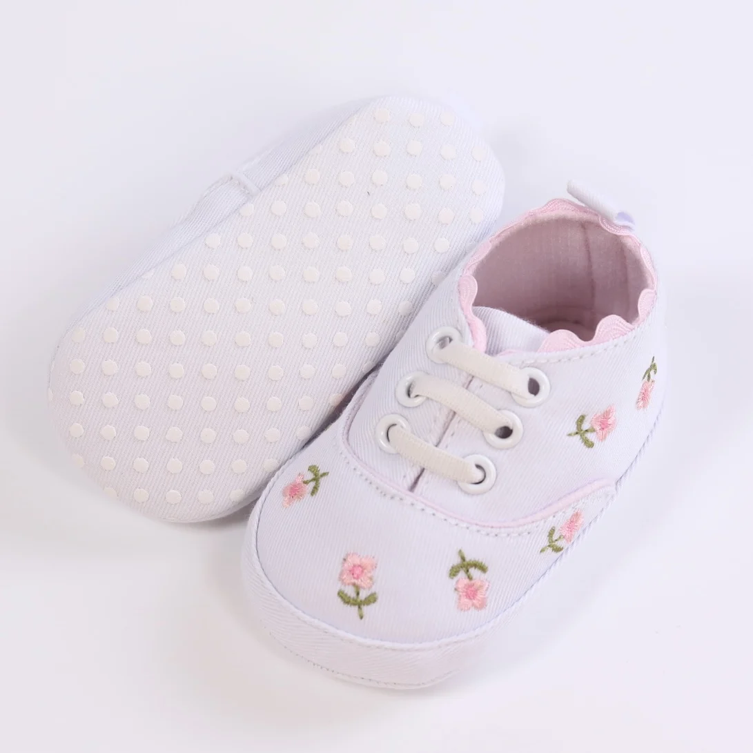 Princess floral casual toddler shoes baby first pair of step front shoes