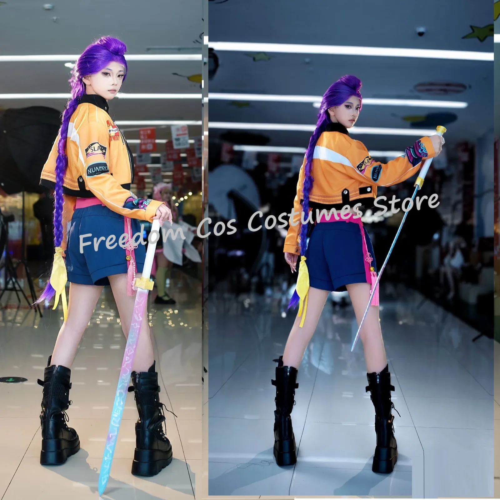 NUOVO Anime KPop Demone Cos Hunters Superstar Rumi Costume Cosplay parrucca Set completo Ragazza Gruppo Lumi Vestito Donna Halloween Party Gioco di ruolo