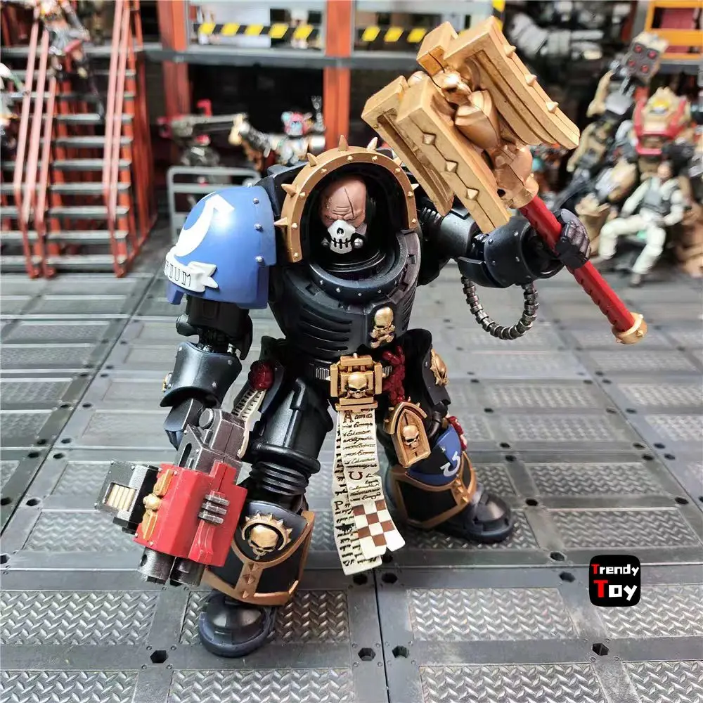 【JOYTOY】ウォーハンマー40K ウルトラマリーンズ ターミネーター・アーマーを着た牧師 1/18 アクションフィギュア おもちゃ