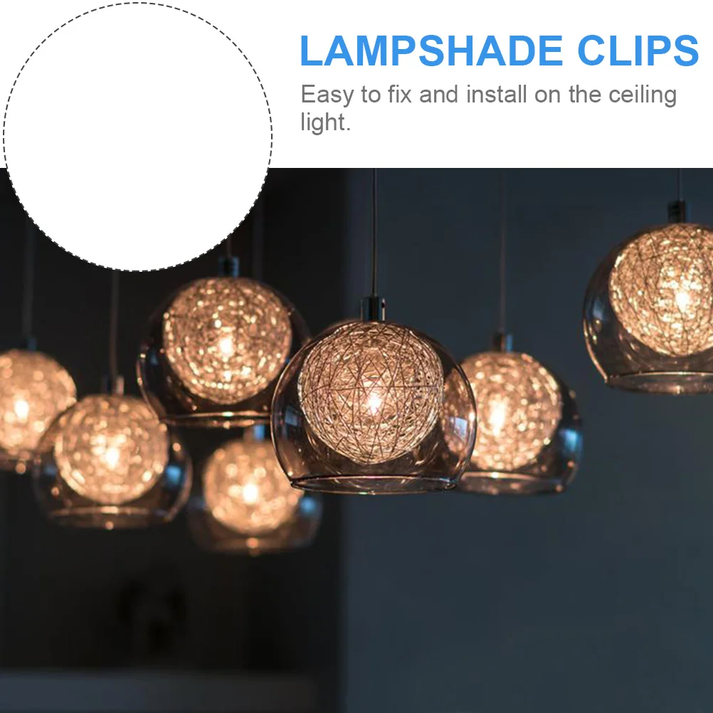

100 Pcs Lampshade Clips Rotatable Ceiling Light Holder Bracket Fixator Cover Clamps PP Durable Lightweight Storage Practical